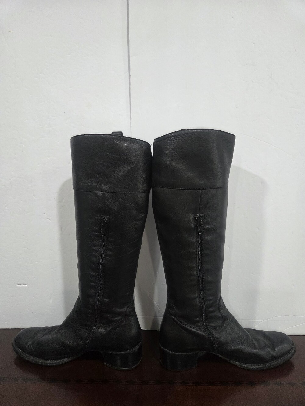 Frye Black Women's Tall Leather Boots Sz.36,5 Italy - Picture 3 of 8